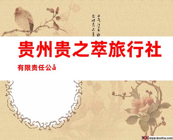 贵州贵之萃旅行社有限责任公司